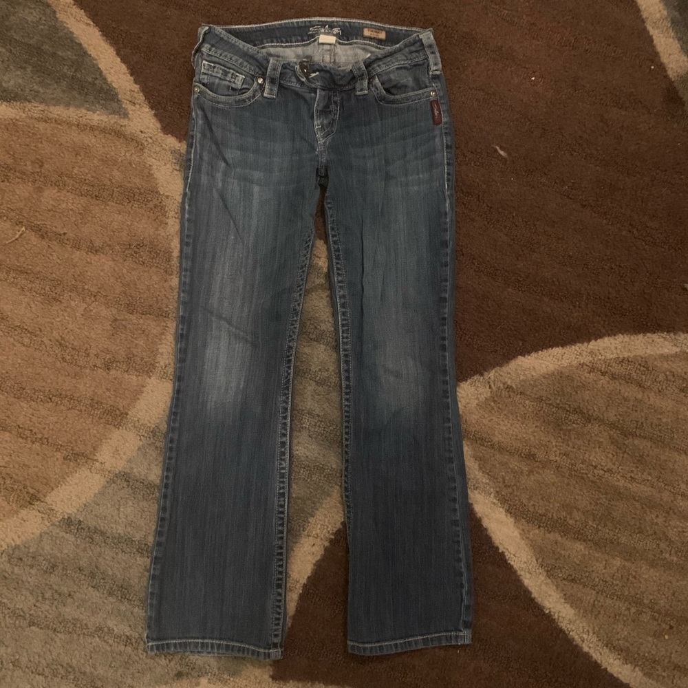 Tuesday Low Rise Boot Cut Silver Jeans